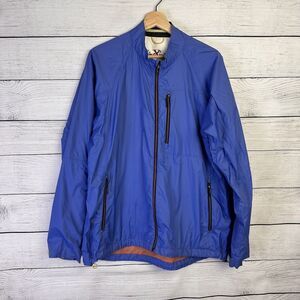 Robert Graham Blue Rain Jacket Mens XL Windbreaker Shell  Outdoors‎ Packable
